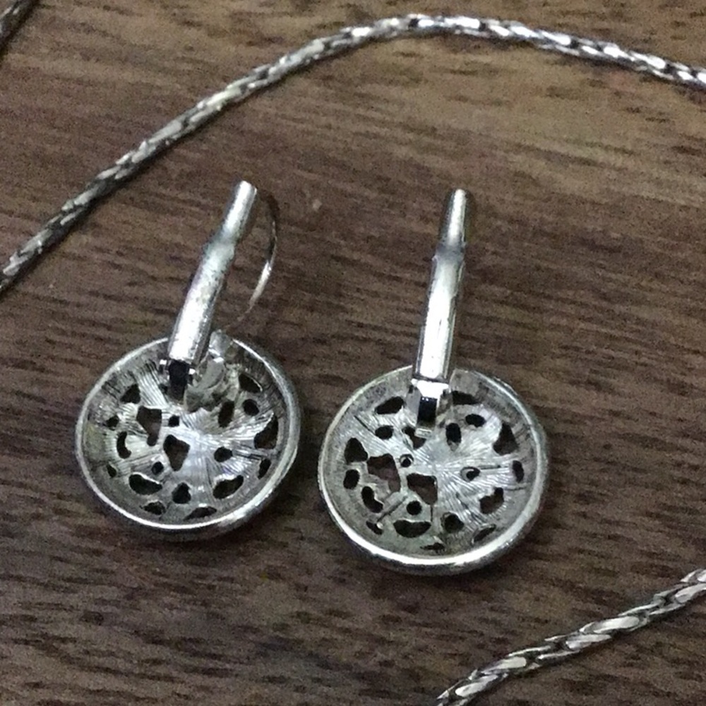 Vintage Silvertone Chain Scroll Design Set - image 5